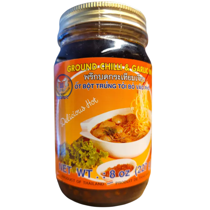 GROUND CHILI & GARLIC IN OIL - 227 GR
